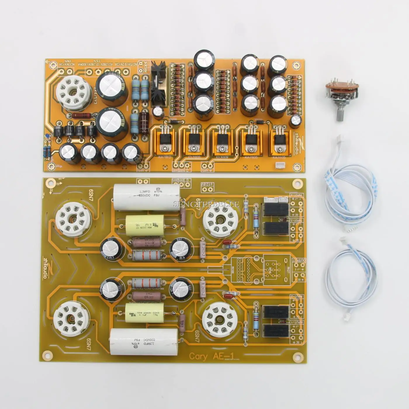 Assemble HiFi 6SN7 Tube Stereo Preamplifier Board Refer Cary AE-1 Preamp Circuit