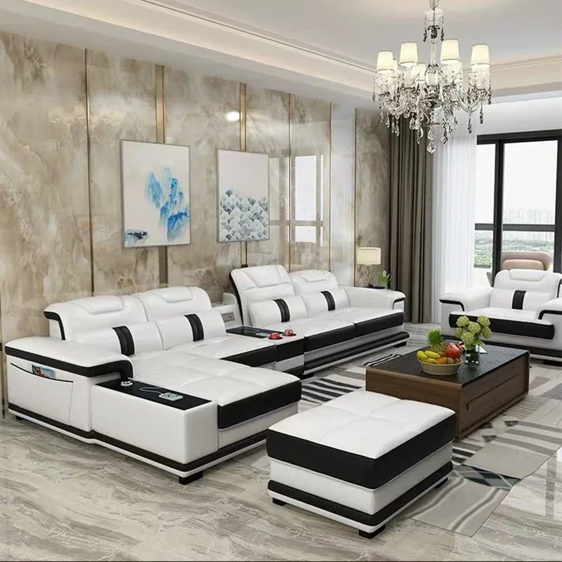 Designer Luxury Modern Sofa Fancy Relax White Reclining Lounge Sofa Home Sectional Divani Da Soggiorno Furniture Living Room