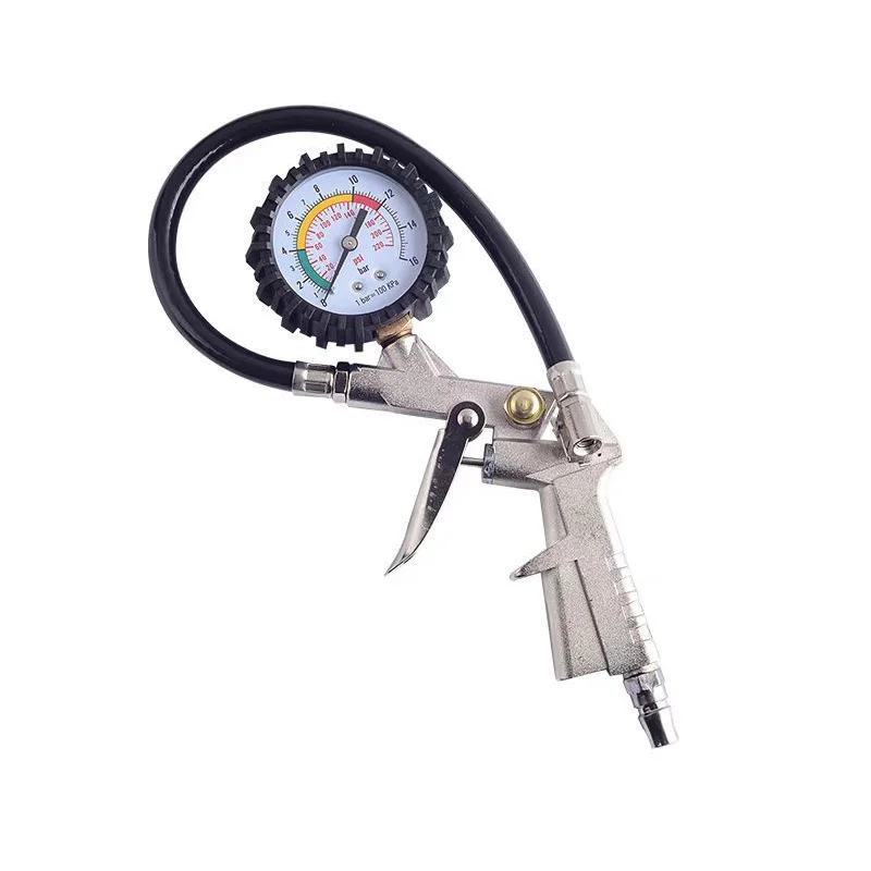0-220/0-16BarPsi Car Tire Pressure Gauge Pressure Gun Type For Air Compressor Auto Motorcycle SUV Inflator Pump Tire Repair Tool