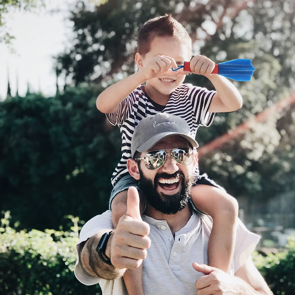 6 قطع من صاروخ الأصابع للأطفال، لعبة خارجية إبداعية آمنة وقابلة لإعادة الاستخدام، لعبة قاذفة الصواريخ، هيكل بسيط للحفلات