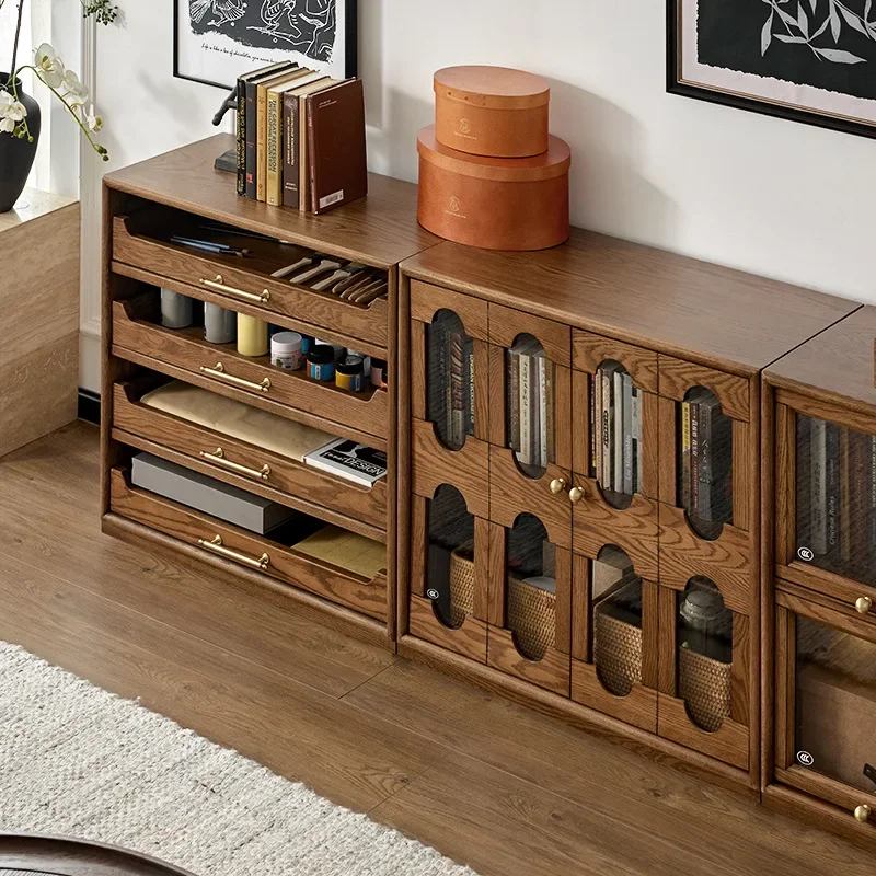 Floor-to-ceiling TV cabinet storage and storage integrated free combination