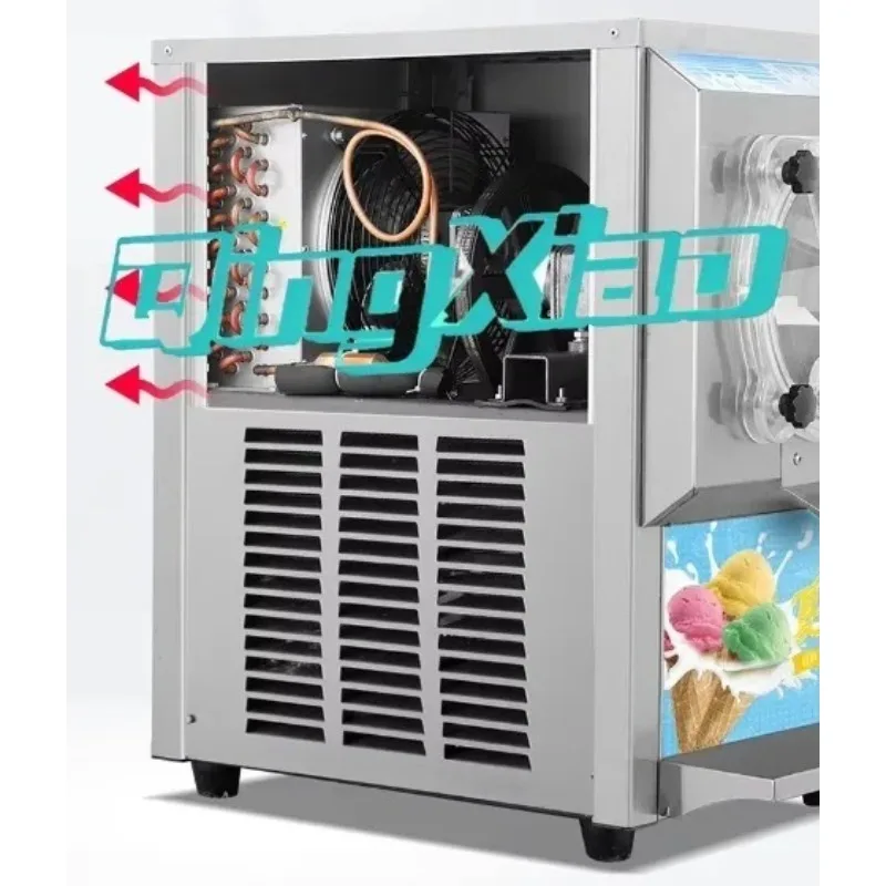 Commercial Automatic Hard Ice Cream Machine Large Capacity Ball Scoop Cone Desktop Spherical Ice Cream Maker For Milk Tea Shop