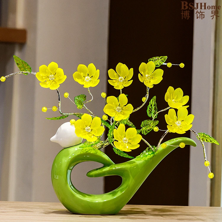 

Ceramic Birds Vase for Home Decoration, Creative Design, Fashion Flowers, Crafts, Wedding, Dining Table, Accessories