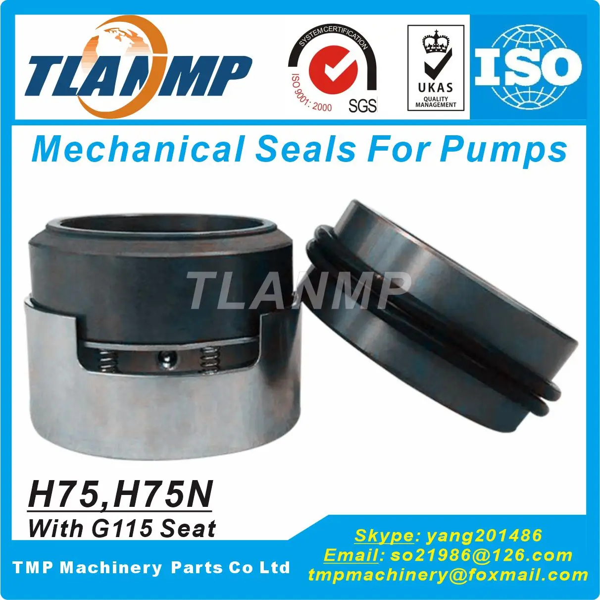 H7N-43 , H7N/43-G9 , H75N/43-G9 TLANMP Mechanical Seals |H7N balanced Type Seals for Pumps (Shaft Size:43/48mm)