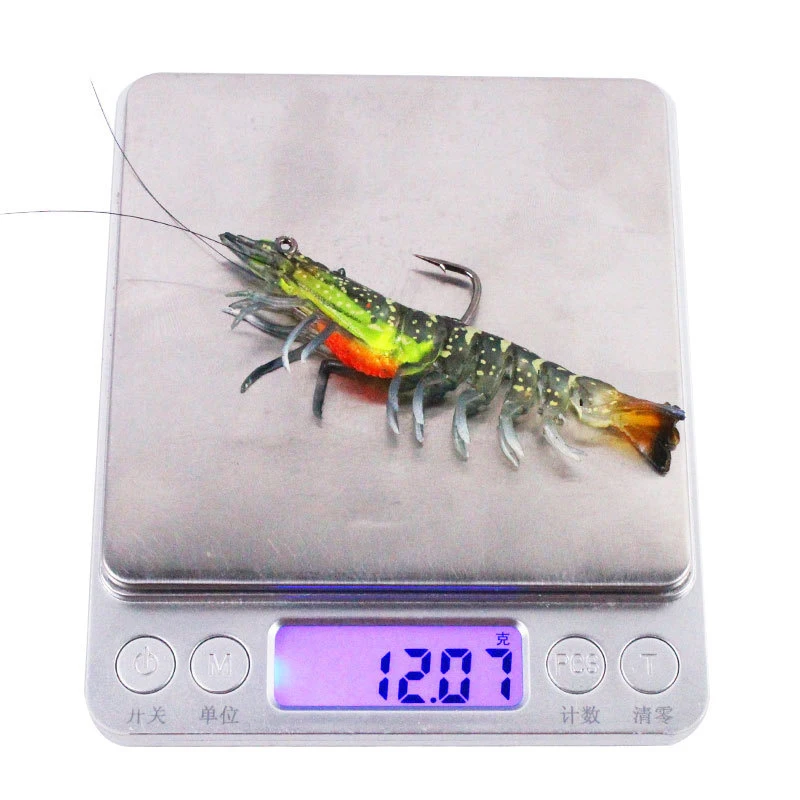 Pre-Rigged Fishing Jigs Super Durable TPE Bass Fishing Lures, Well-Made Lifelike Soft Shrimp Crayfish Swimbait, Weedless MarshSw