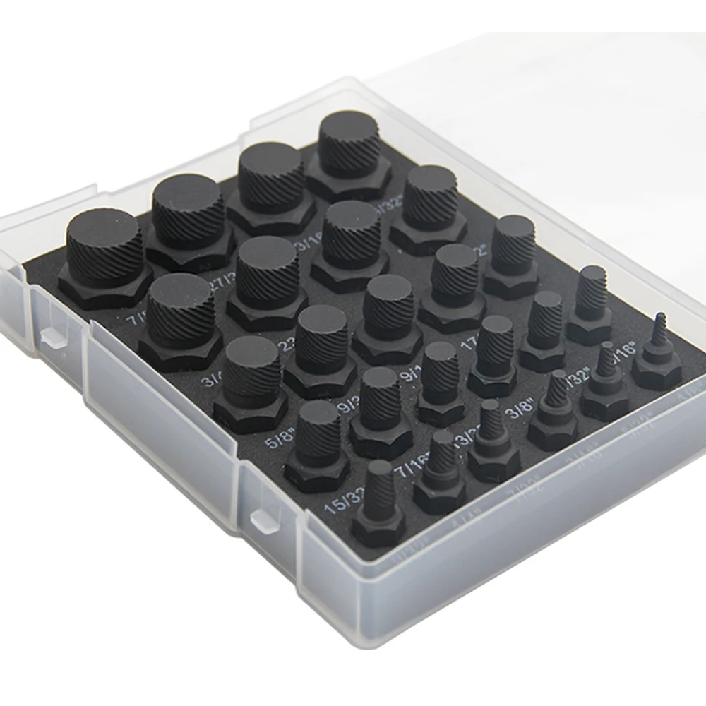 10/25Pcs Screw Extractor Set with Box Hex Head Multi-Spline Bolt Set Chrome Molybdenum Alloy Steel Rounded Bolt Remover