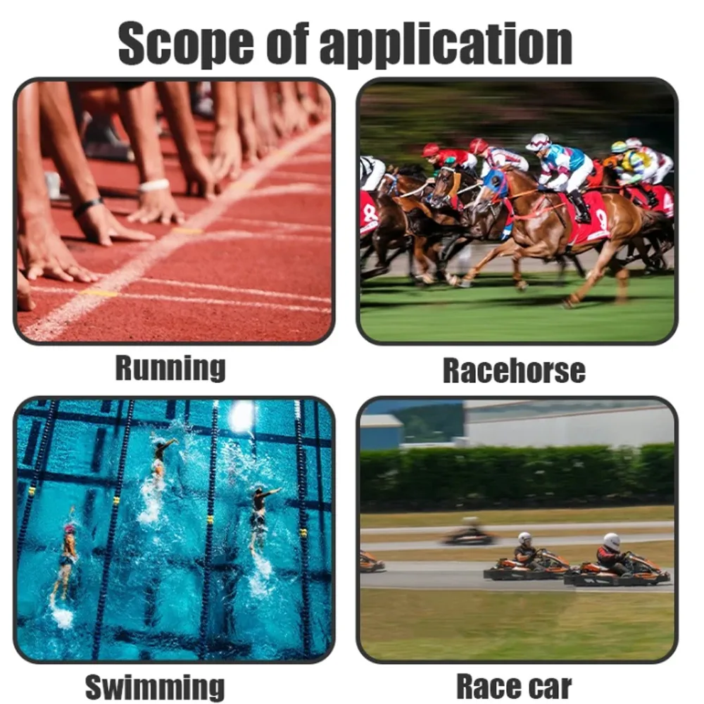 ساعة توقيت رقمية دقيقة مقاومة للماء محمولة باليد مع سوار معصم كرونوغراف إلكتروني وساعة توقيت LCD رياضية وساعة توقيت