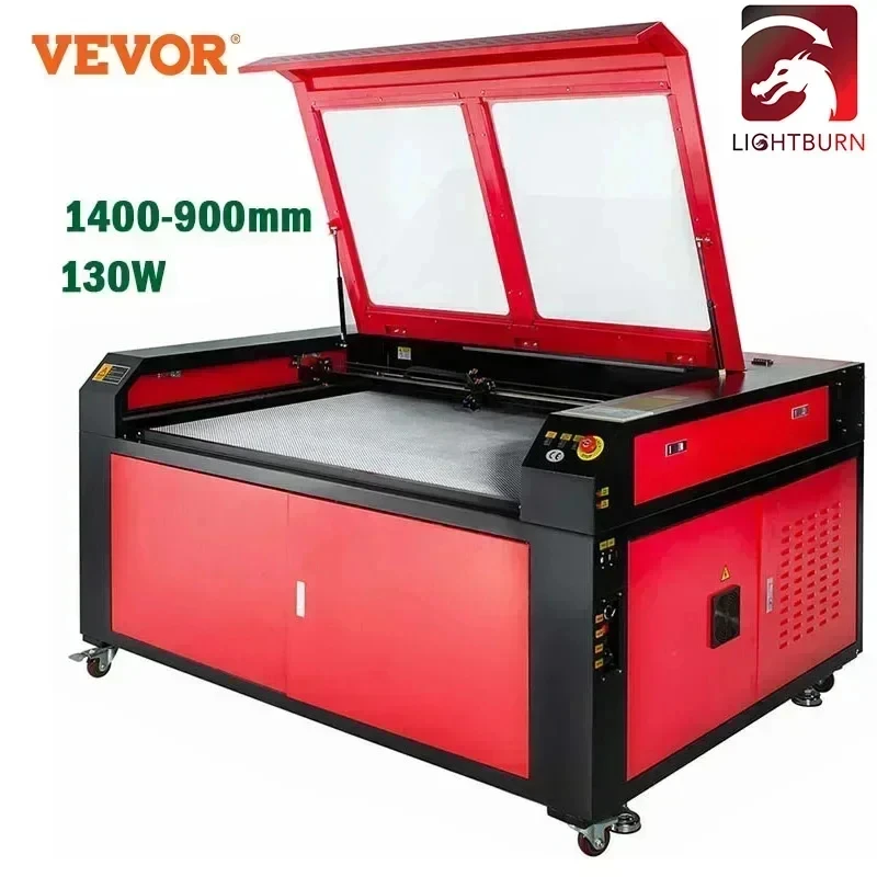 VEVOR Laser Engraver 130W CO2 Laser Engraving Machine RUIDA Board Compatible with Lightburn Laser Tube Woodworking Tools