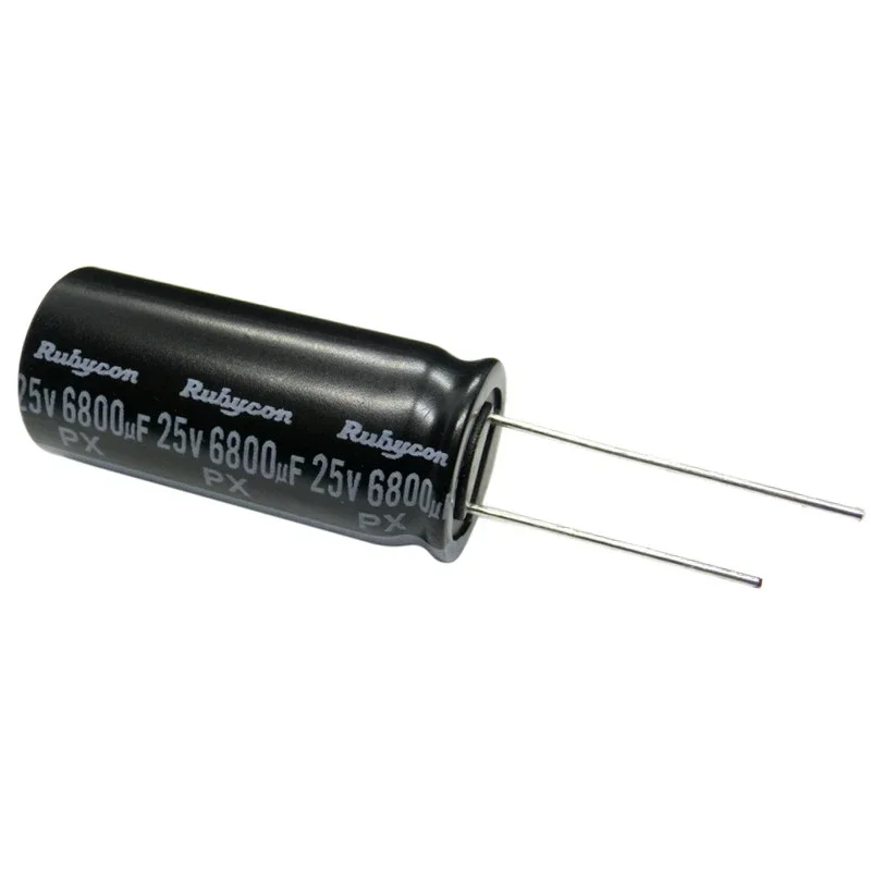 4PCS NEW RUBYCON PX 25V6800UF 16X35.5MM Aluminum electrolytic capacitors 6800UF/25V 105 degrees 6800UF 25V