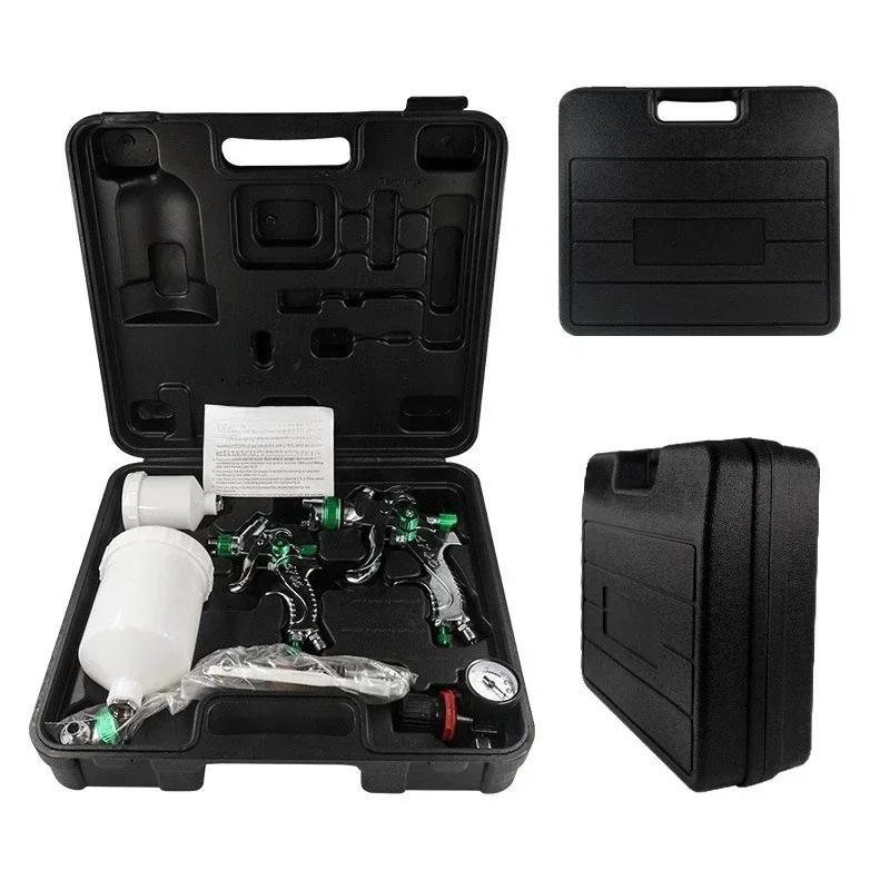 Pneumatic spray gun set Primer topcoat repair, pot spray gun gravity multi-caliber coating