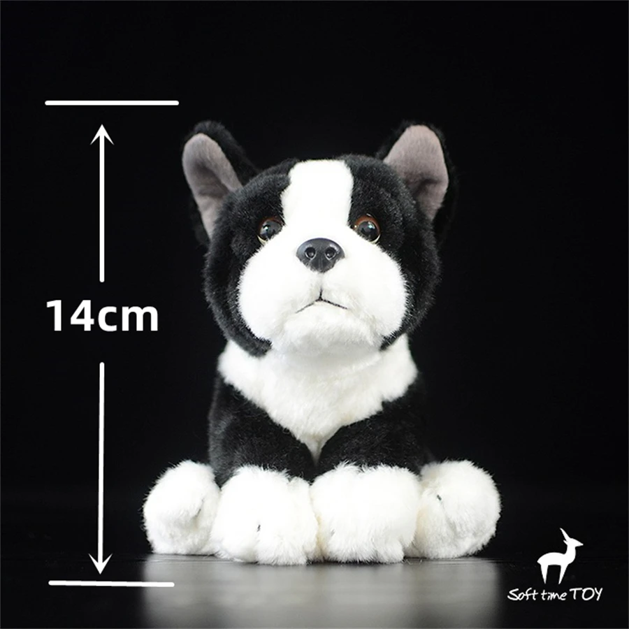 Bulldog High Fidelity Anime Cute Hunter Plushie Collie Sheep Dog Plush Toys Lifelike Animals Simulation Stuffed Doll Kawai Toy