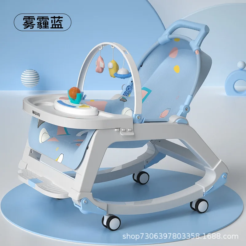 Newborns Baby Sleeping Cradle Bed Child Comfort Chair Reclining Chair Baby Rocking Chair with Music Multi-function Dining Chair