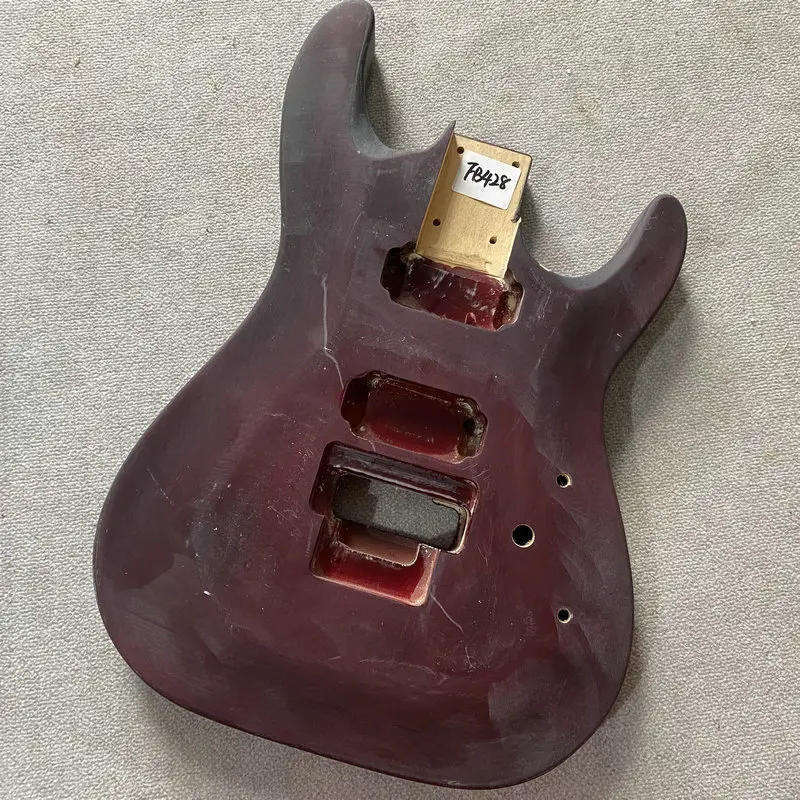 FB428 Floyd Rose Electric Guitar Body Red Color in Solid Wood for Guitar Replace Damages DIY Guitar Parts 2 Humbucker Pickups