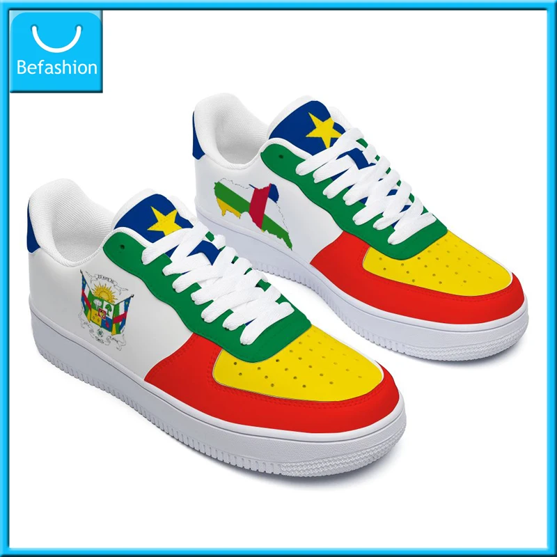 

Custom Print Air Force Sneaker Shoes Central African Cameroon Chad Congo DR Gabon Central Africa Country Flag Designs