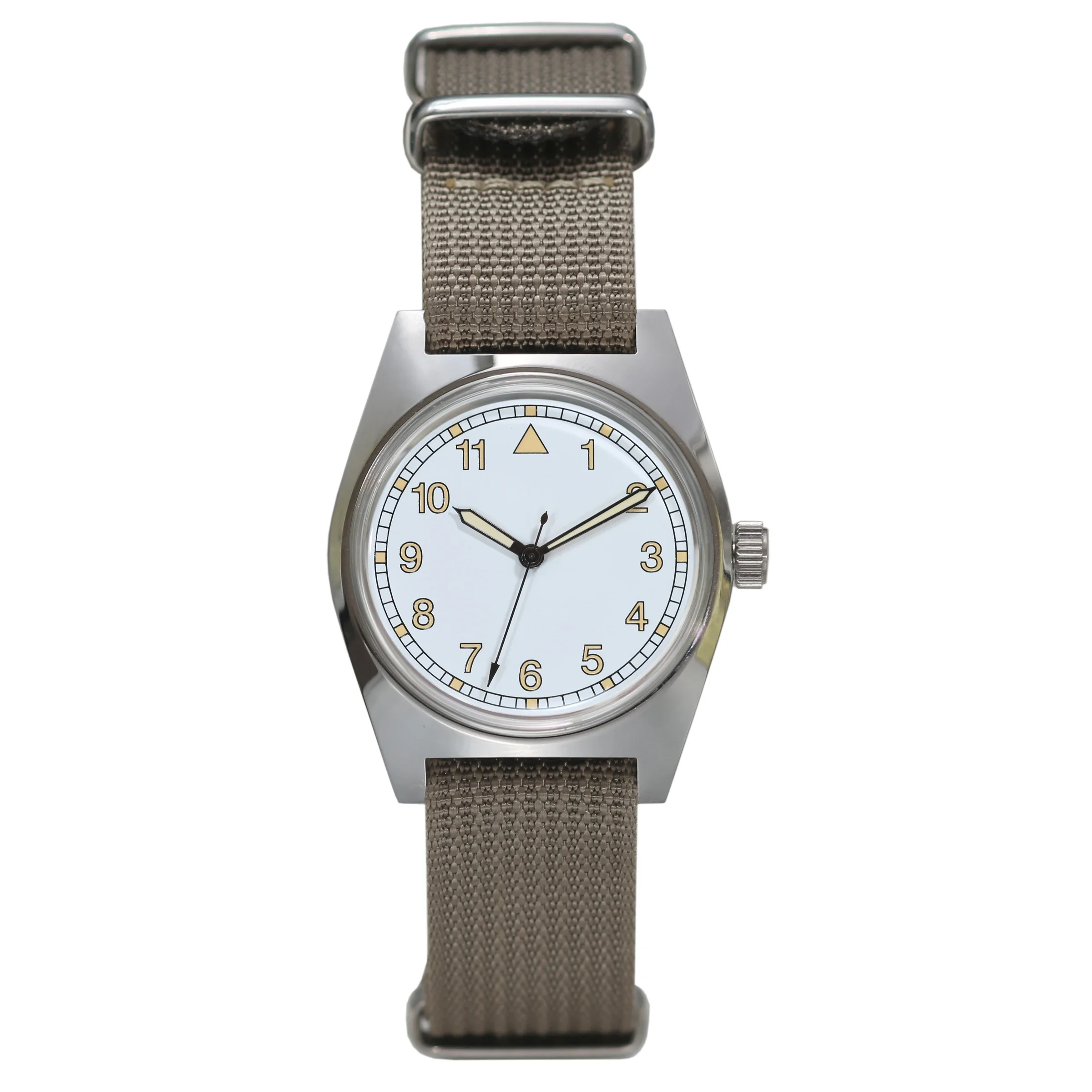 7120 Mechanische Pilotenuhr – 36 mm Handaufzug, Retro-Flieger-Stil für Herren – Detail 1