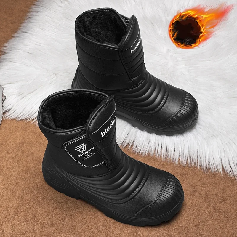 Men's Snow Boots, New Autumn and Winter Models, Fleece-Lined and Thickened Cotton Shoes, Outdoor Non-Slip, Warm, Sports and Leisure