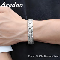 ARADOO Titanium Steel Bracelet Neo-classicism Energy-Balancing Wristband Jewelry Gifts