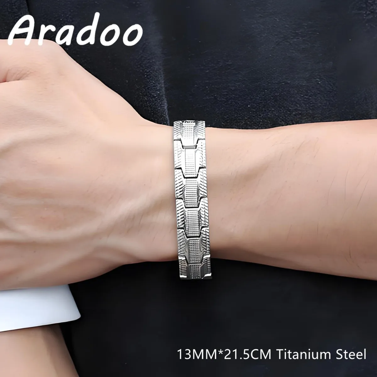 ARADOO Titanium Steel Bracelet Neo-classicism Energy-Balancing Wristband Jewelry Gifts