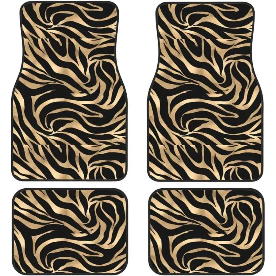 

Animal Print A Set Of Four Printed Car Floor Mats, Including Front And Rear Carpet Floor Mats, Car And Truck Accessories