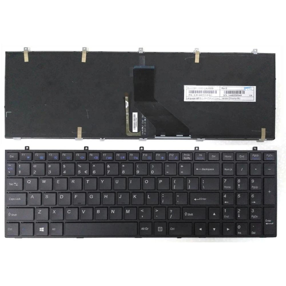 

US Laptop Keyboard For Clevo W350 W350ET W350SK W350SKQ W350ST W355 W355ST W370 W370ET W670 W670SR Series Backlit