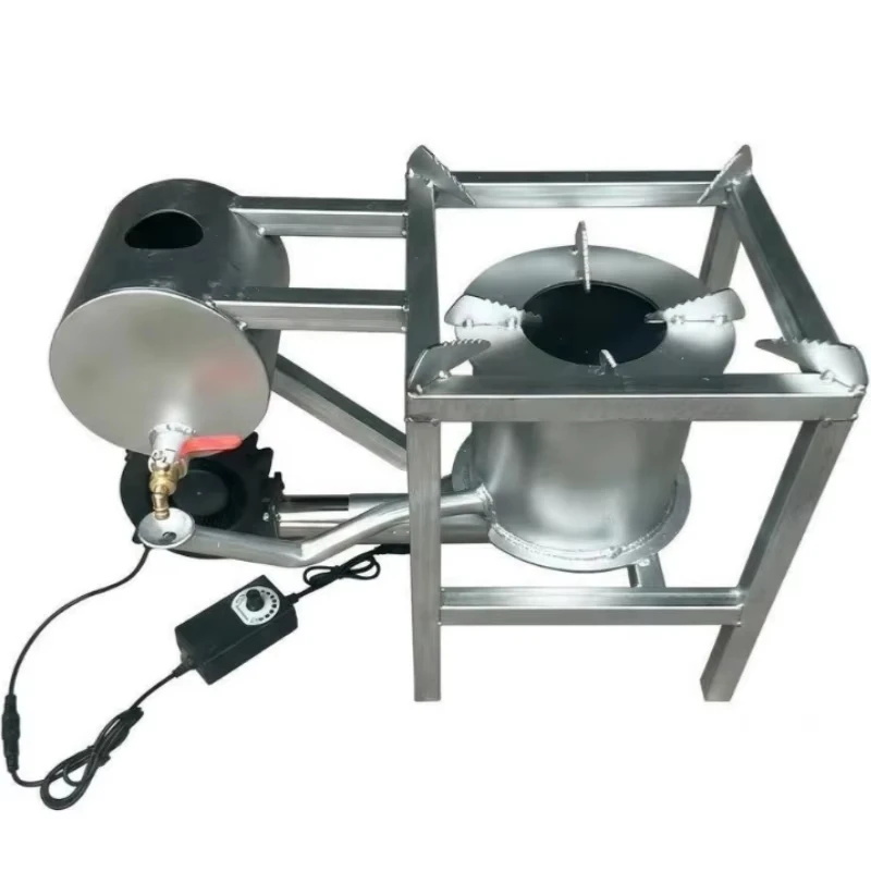 Outdoor camping stainless steel stove with governor, blower, thawing equipment for outdoor cooking