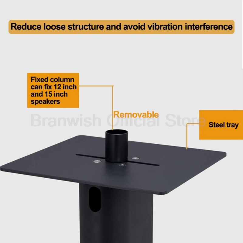 60cm/80cm 2pcs Speaker Stand Floor Bookshelf Surround Sound Audio Bracket Home Theater Wooden Sound Box Stand for Living Room