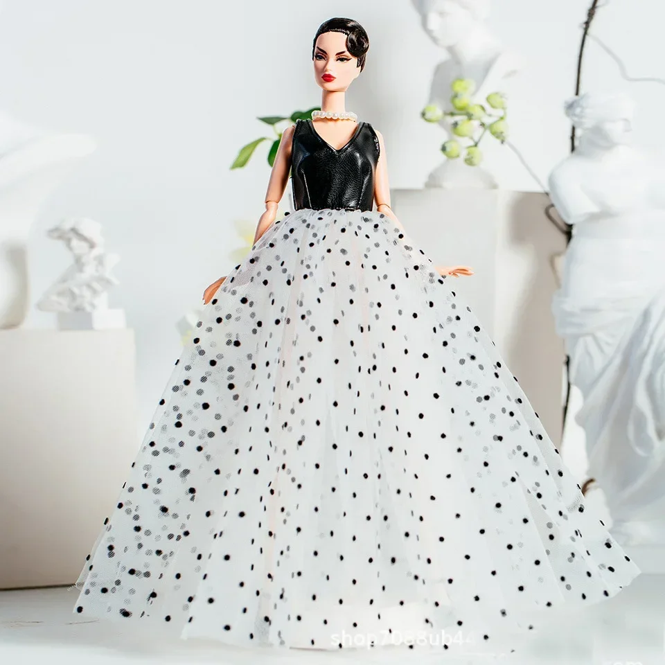 Gorgeous dress gown clothing / black clothes set + shoes / 1/6 Doll clothes suit outfit for 30cm Xinyi FR ST PP Barbie Doll