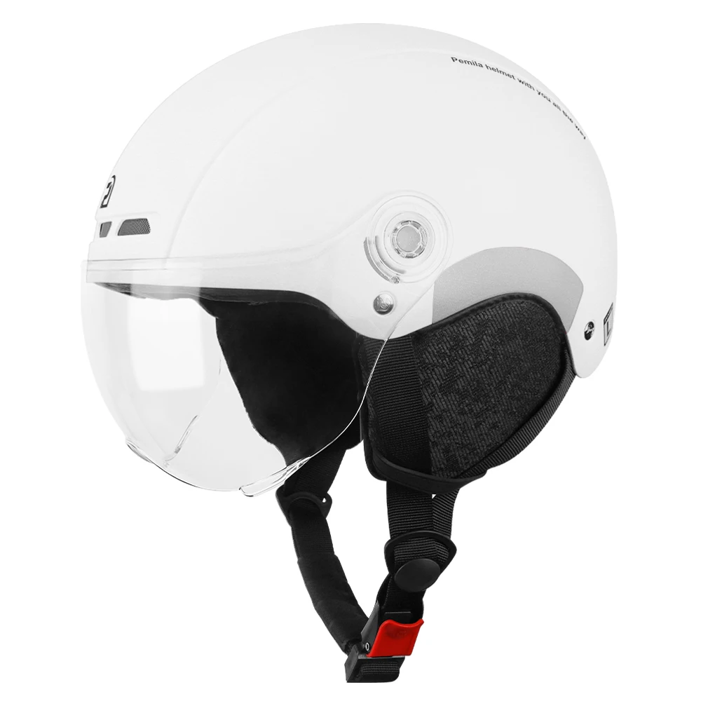 PEMILA Fietshelm met bril Lens Gehoorbescherming Reflecterende sticker Fietshelm MTB Road E-Bike Fietshelm voor volwassenen