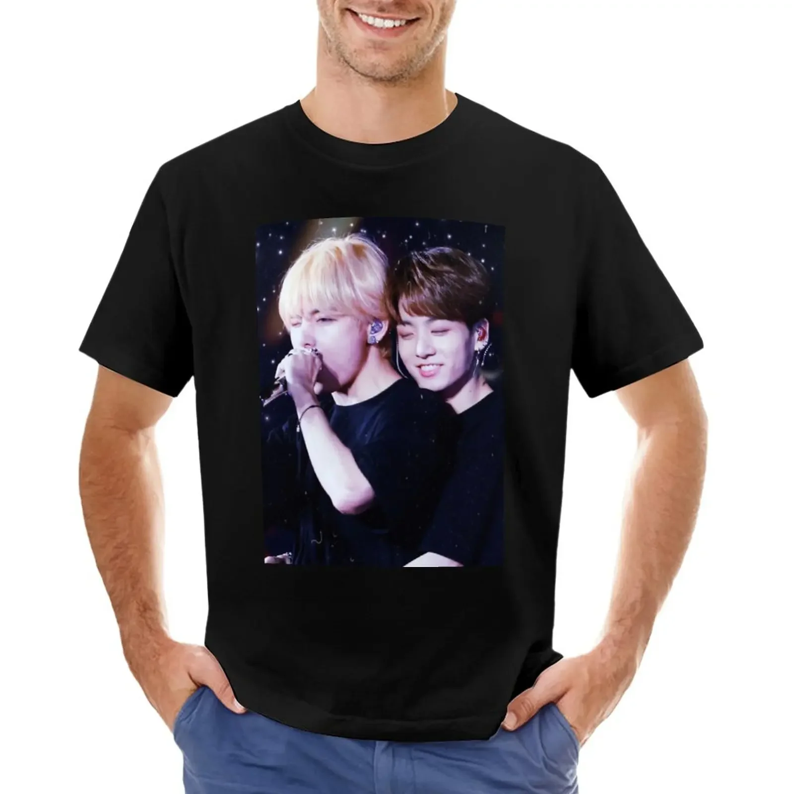 Мужская Новая брендовая одежда, летняя футболка TAEKOOK, топы, летний топ, возвышенная футболка, летняя одежда, футболка большого размера для мужчин