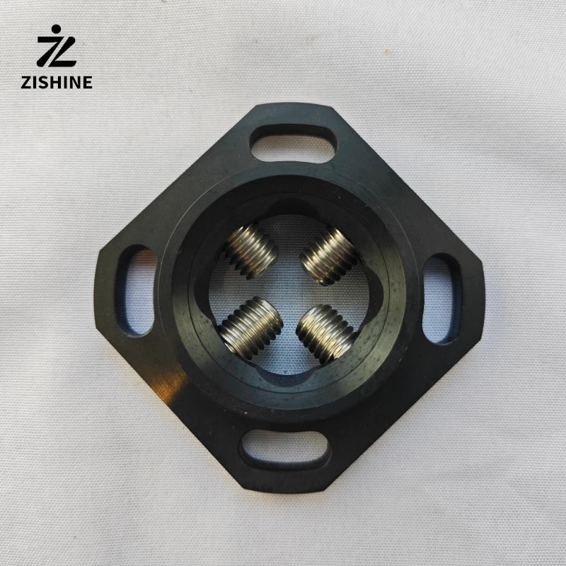 Lightweight Aluminum Prosthetic 4-Hole Square Base Plate Adapter with Screws for Lower Limb Artificial Limb Socket Connector