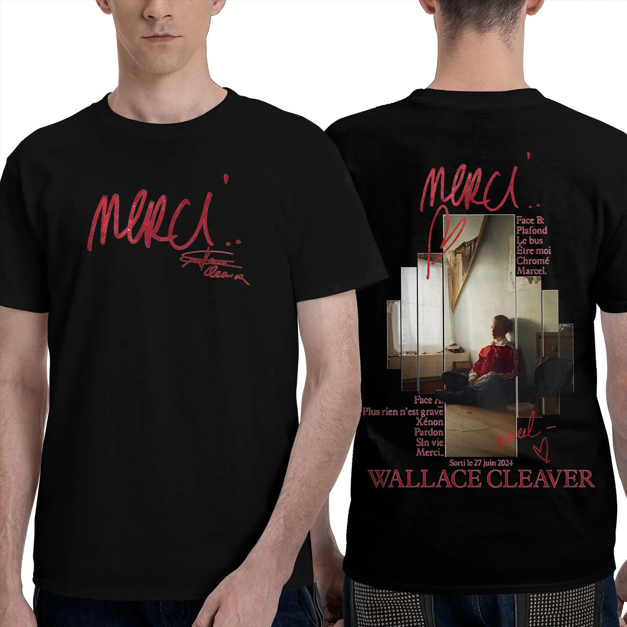 

Thank You Wallace Cleaver T Shirt Men's 100% Cotton Amazing T-Shirts Crewneck Tees Short Sleeve Tops 4XL 5XL