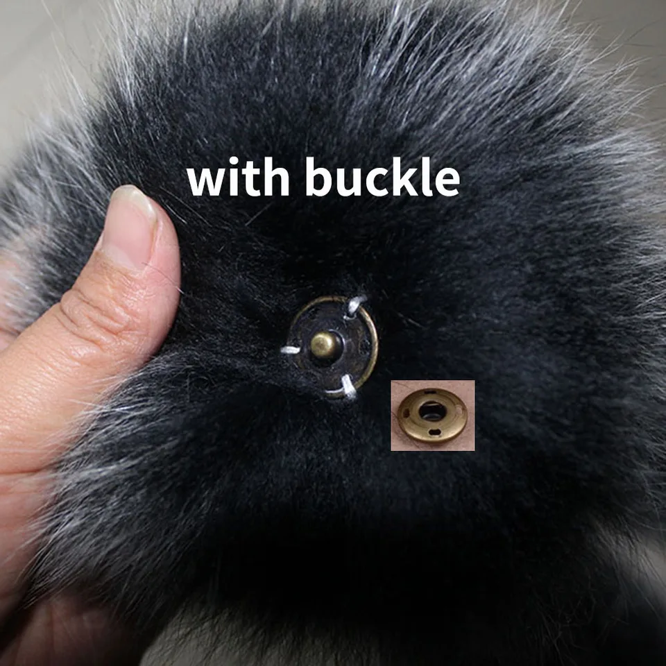 Big Size DIY Real Fox Fur Pompoms Raccoon Fur Pom Poms Balls Natural Fur Pompon For Hats Bags Shoes Scarves Accessories, image 2