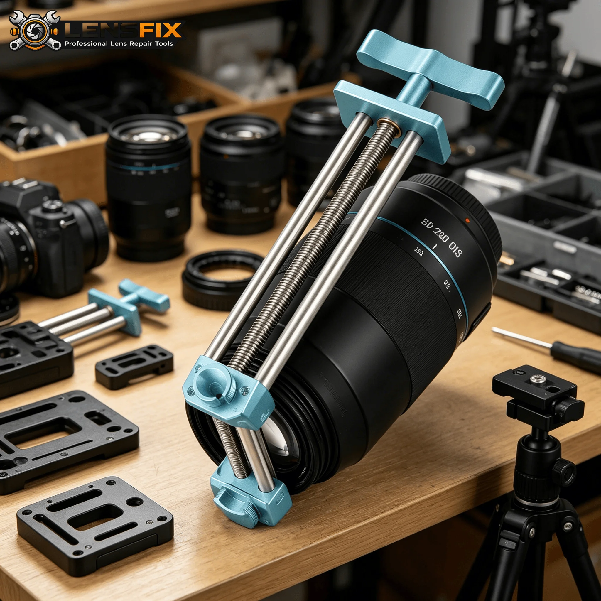 DSLR Cinema Lens & Telescope Repair Tool, Adjustable Spanner Wrench Filter Ring Dent Remover Lens Opening Maintenance Kit
