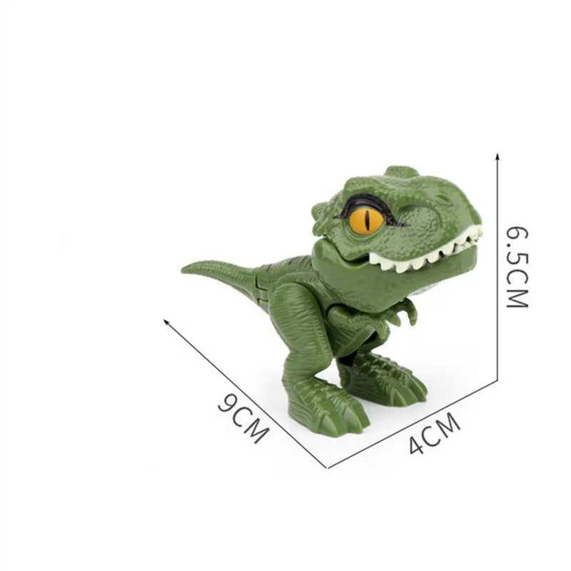 Children Novelty Funny Finger Toy Dinosaur Anime Movable Finger-biting Puppet Tricky Tyrannosaurus Rex Model Party Holiday Gift