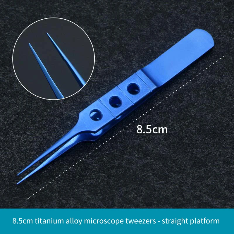 Double Eyelid Fat Tissue Tweezers 8.5cm Eye Tweezers Microtweezers Straight Curved Platform Toothed Untoothed