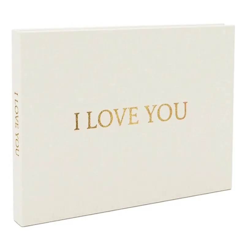 AA08-Video Book Display Luxury Linen Bound Video Book Video 4GB And Rechargeable Battery Love