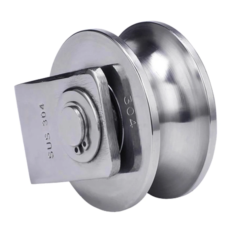 Wheel Pulley 304 Stainless Steel Track Wheel Loading 660lb Capacity Removable Wheel Pulley Block