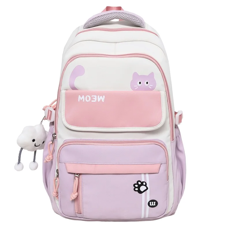 Cute Large Capacity Lightweight Backpack for Students Versatile Daypack for Outdoor Travel, Casual Hiking, School, One-Day Trip