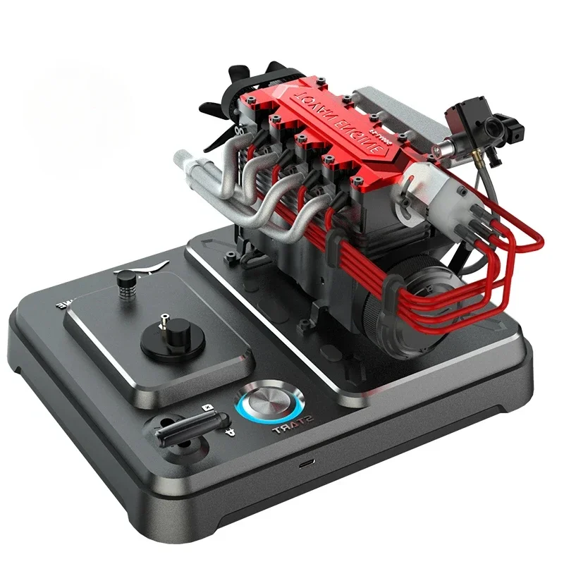 B-M TOYAN L400 in-line Four-cylinder Methanol Engine High-performance Model Toy with One-button Start Metal Base and Starter Kit