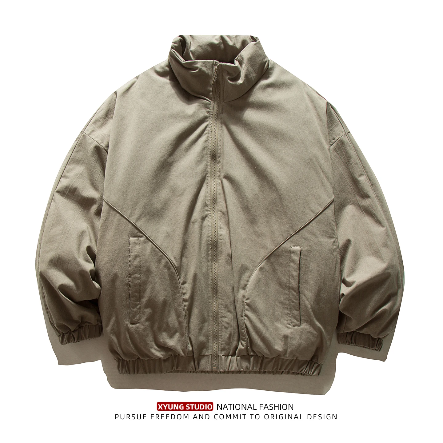 

Men's Winter Thiened Warm Casual Loose Du down Jaet Flight Cotton Coat Anti-Cold Outerwear with kets Splicing Proc