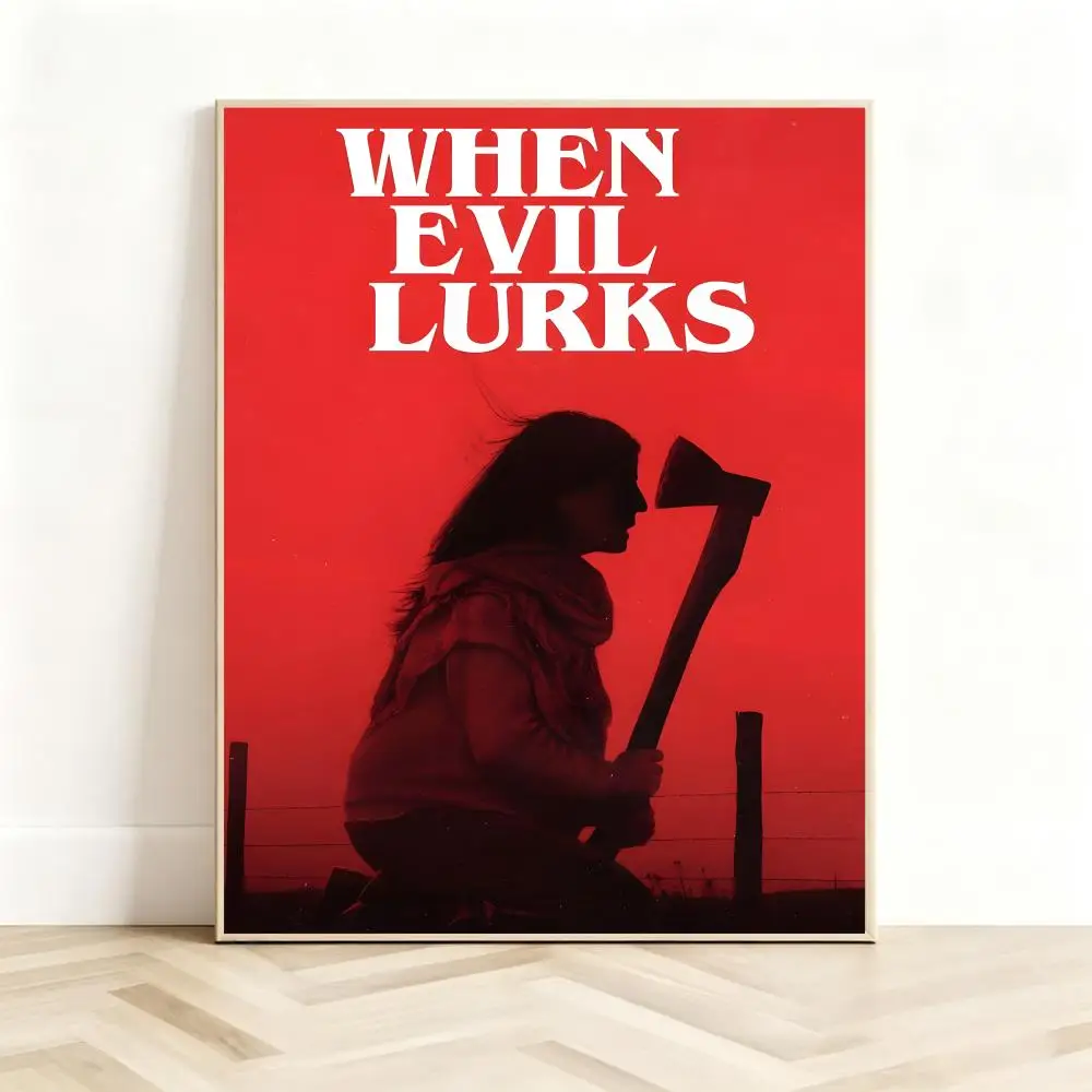 Mysterious Supernatural Movie W-When Evil Lurks Poster Classic Self-Adhesive PP Wall Sticker for Living Room Bar Decor Gift