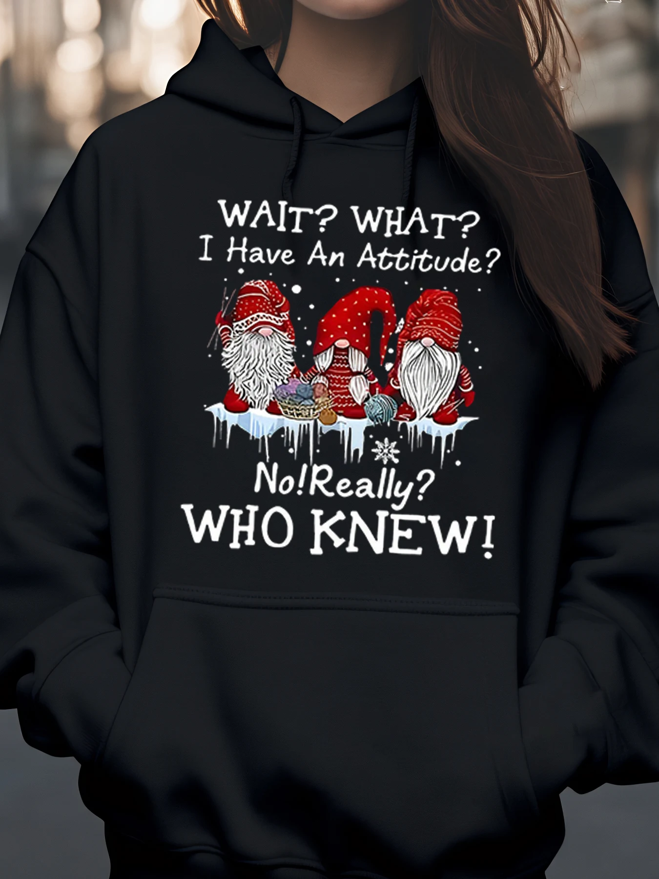 

Рождественская толстовка с изображением гномов и достопримечательности для женщин и девочек на праздничную вечеринку