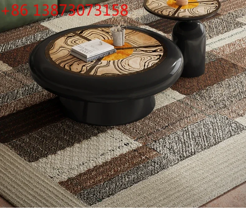 

Итальянский кофейный столик в стиле лайт-люкс для гостиной, креативный круглый кофейный столик для дома