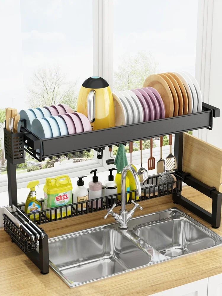 

Kitchen Stainless Steel Sink Shelf Dish Holder Knife Holder Drain Holder Household Kitchen