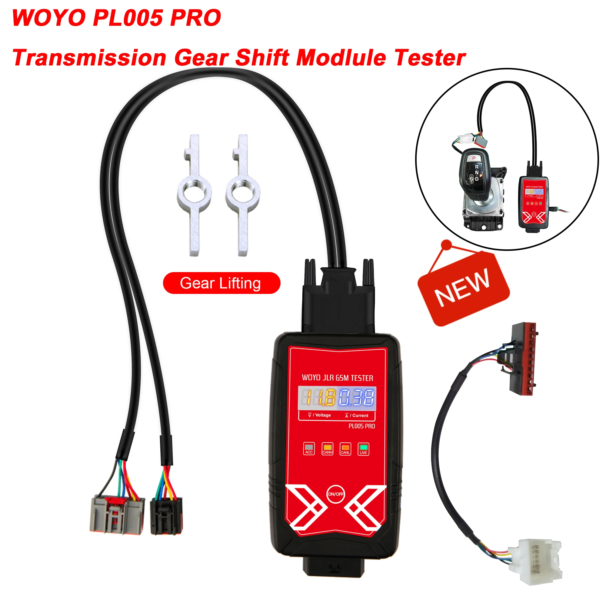 WOYO PL005 PRO for Land Rover Jaguar Transmission Gear Shift Module Tester Connect Automotive Diagnostic Scanner VS WOYO PL005