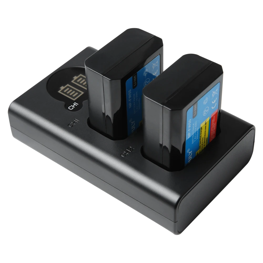 AOPULY 2000mAh NP-FW50 NP FW50 كاميرا بطارية + LCD USB المزدوج شاحن أجهزة سوني ألفا a6500 a6300 a6000 a5000 a3000 NEX-3 a7R