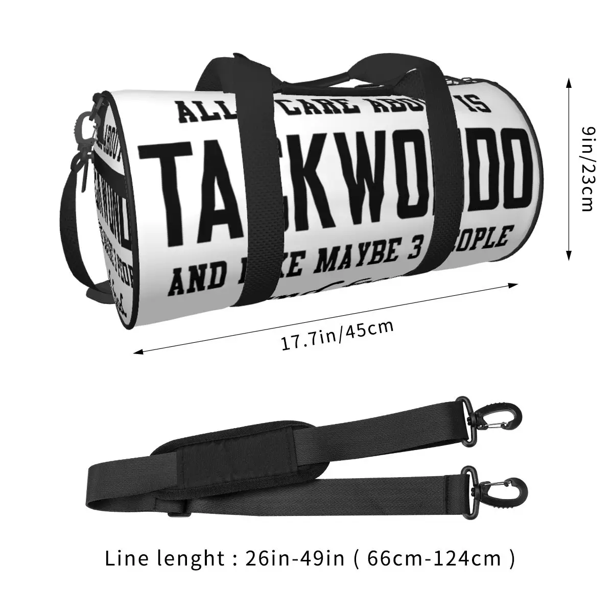 Bolsa de viaje para hombre, bolso grande personalizado para exteriores, bolsa deportiva de Yoga, todo lo que me importa es Taekwondo y como tal vez