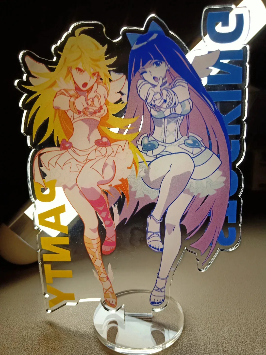 Panty & Stocking Acrylic Stand Rotate Figure Display Anime Goods Collection Desk Decoration Ornament Accesorios Friend Gift