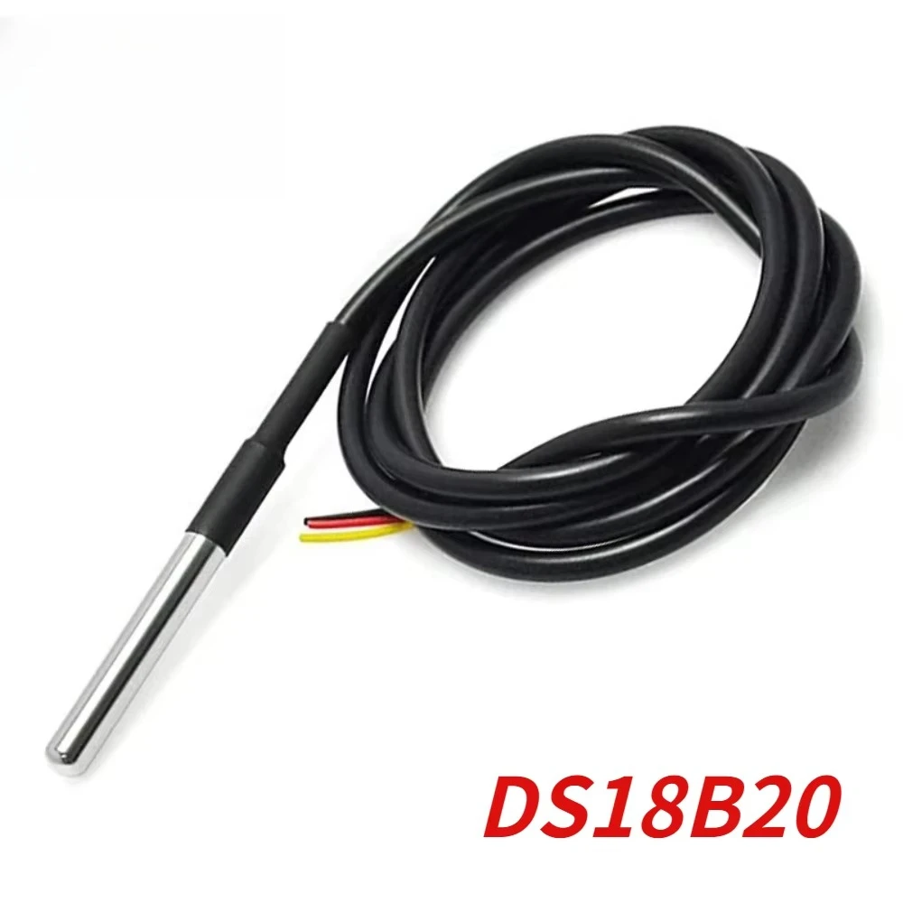 1PCS Waterproof DS18B20 Temperature Probe Stainless Steel Temperature Sensor 1m 2m 3m 18B20 Wire for Arduino