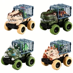 Pull Back Dinosaur Truck Toys Car Transport Truck Toys with Dino Figures for Boys Toddlers T-Rex Dinosaur Games Monster Truck